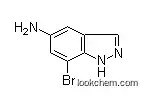 Molecular Structure of 953411-10-4 (7-Bromo-1H-indazol-5-amine)